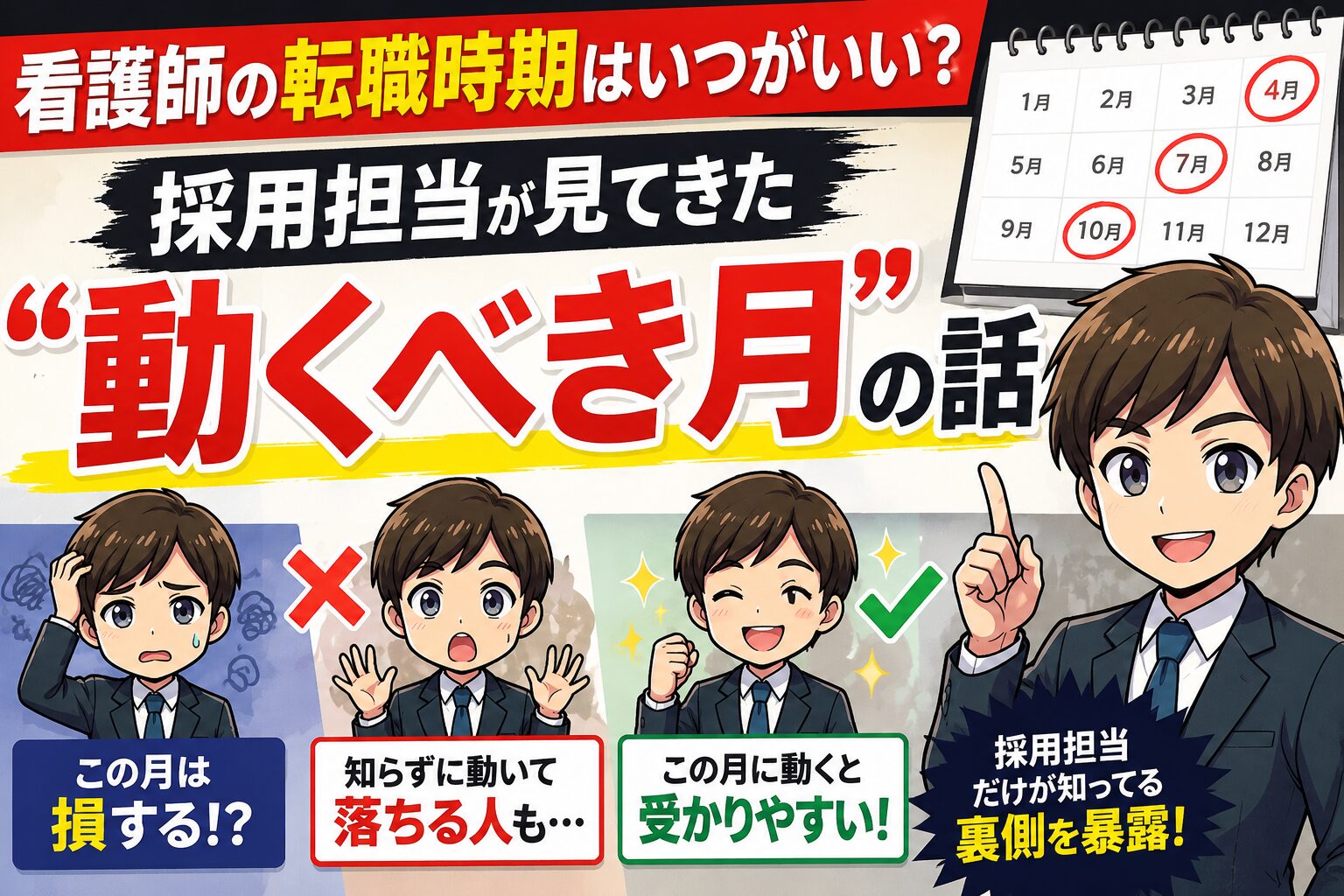 看護師の転職時期はいつがいい？採用担当が見てきた動くべき月の話