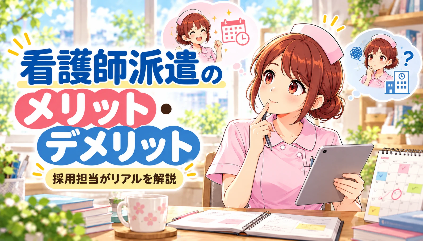 看護師派遣のメリットとデメリットを考えるじんちゃん