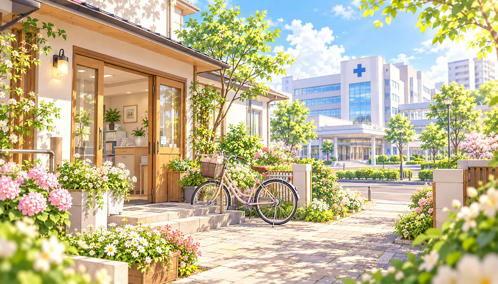 病院から在宅への連携をイメージする風景