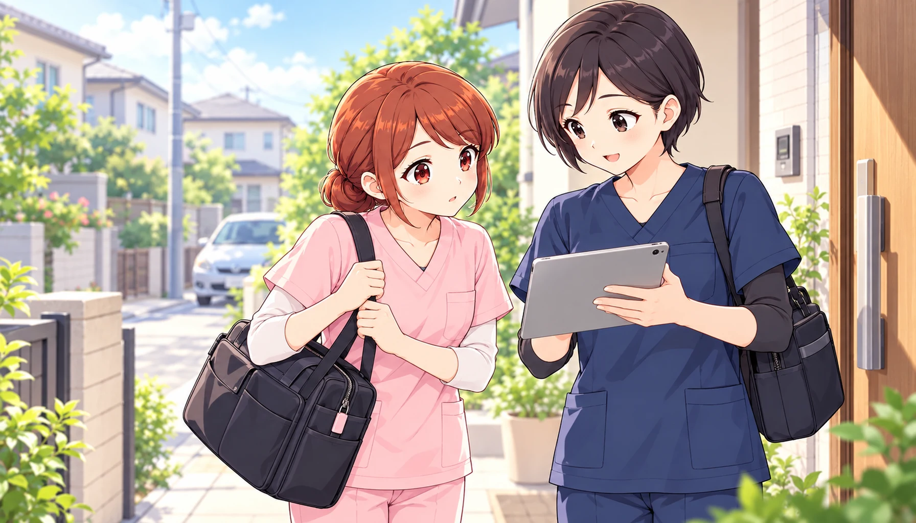 未経験の訪問看護で先輩に確認するジンちゃん