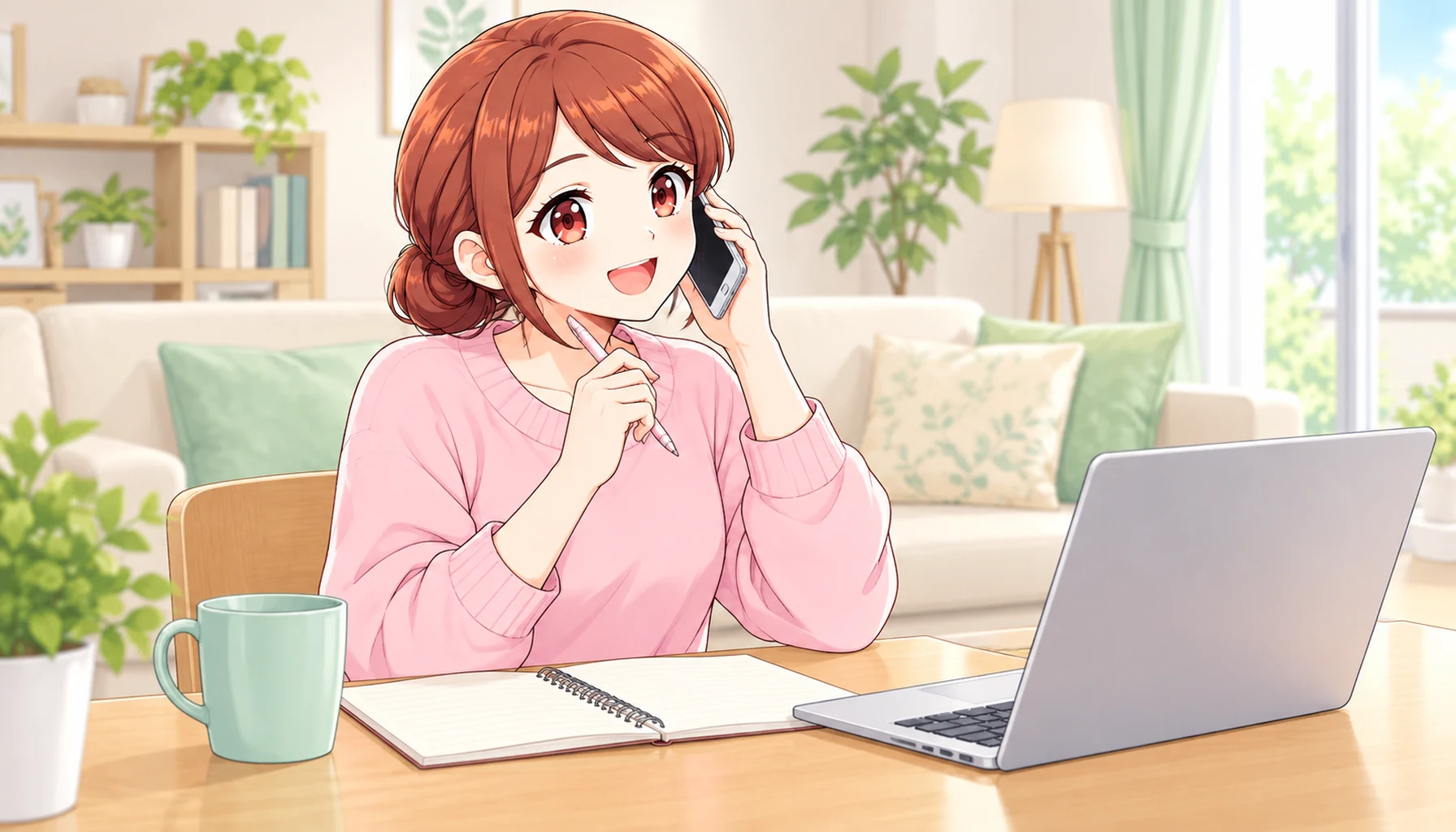 紹介会社に英語を使える看護師求人を電話相談するジンちゃん