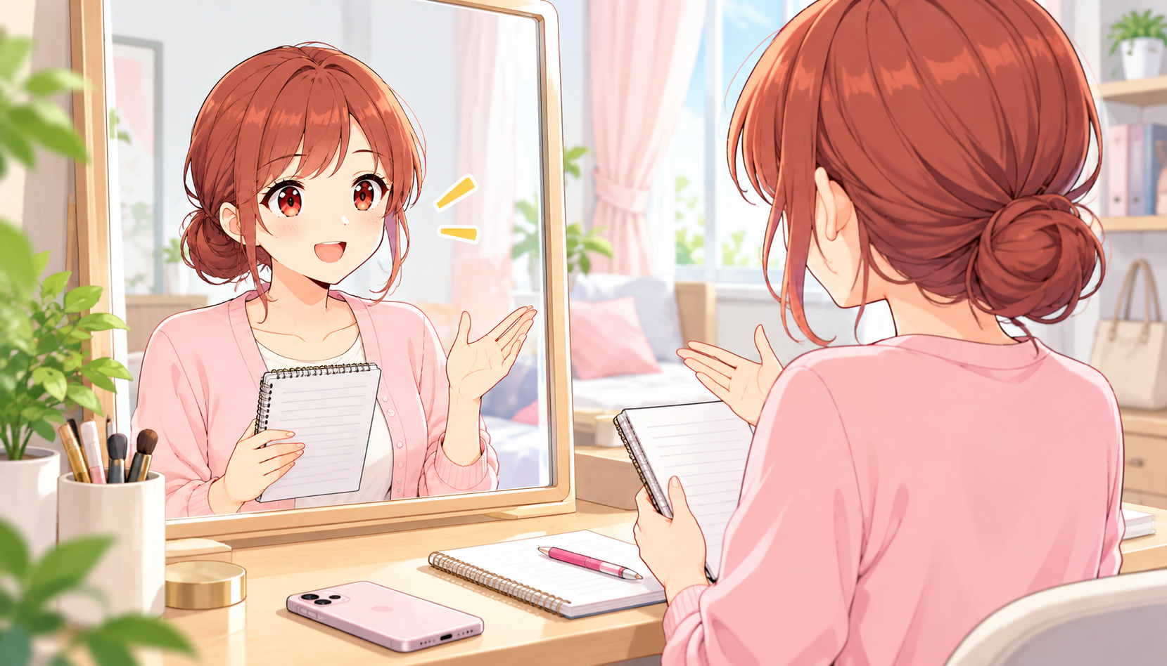 面接での伝え方を練習するジンちゃん