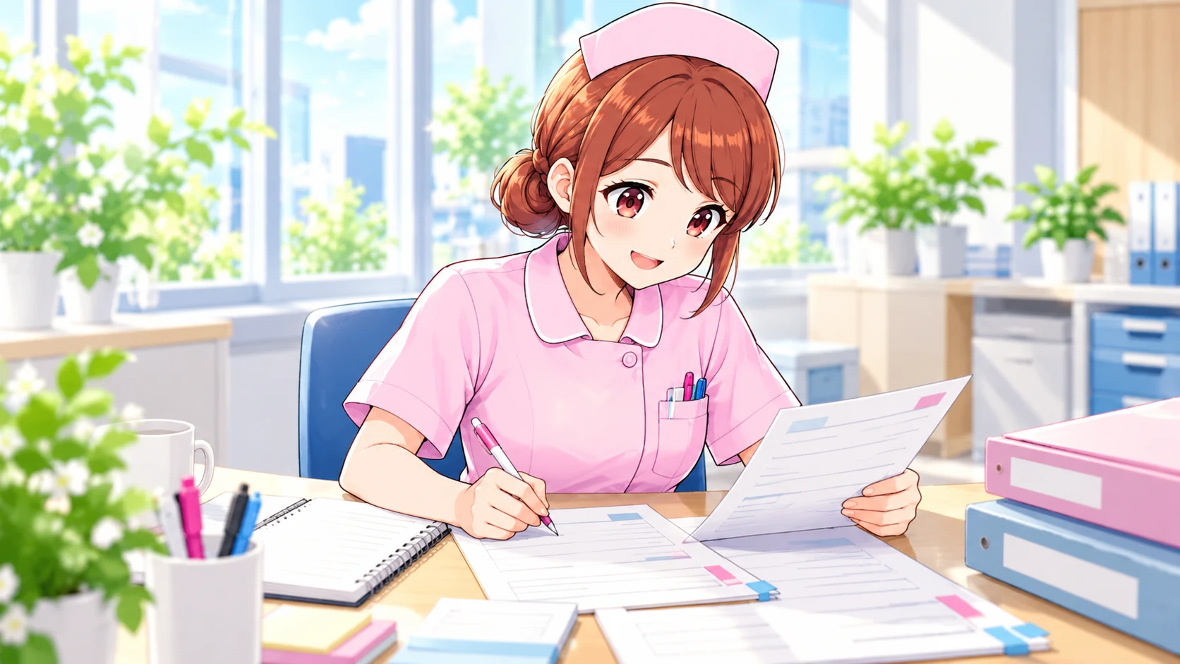 じんちゃんが職歴や看護経験を整理する様子