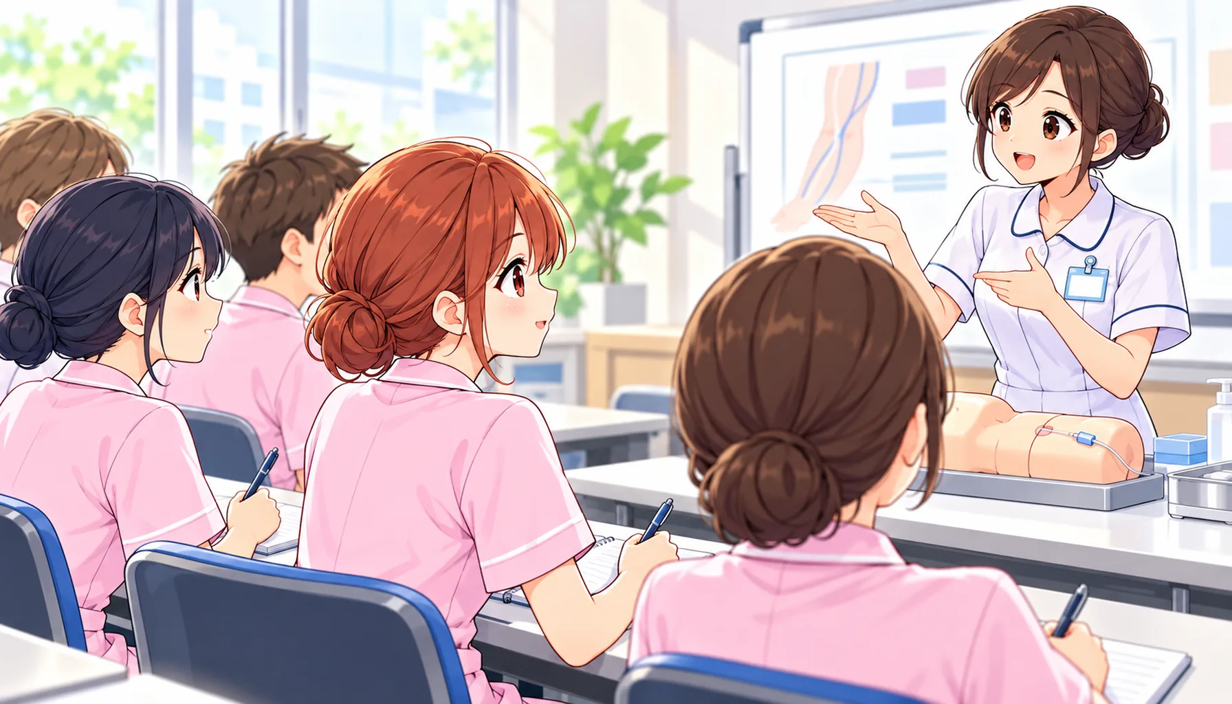 新卒看護師と一緒に研修を受けるジンちゃん