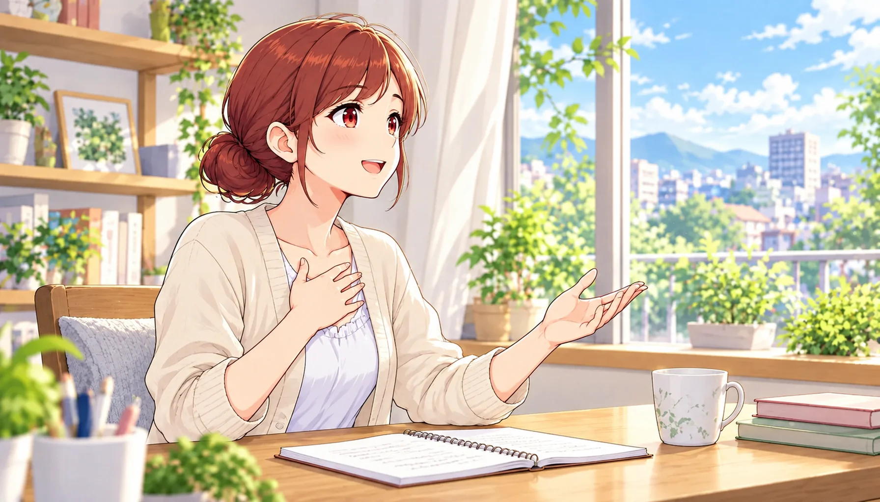 自分の経験と志望理由をノートに整理し、声に出して練習するジンちゃん
