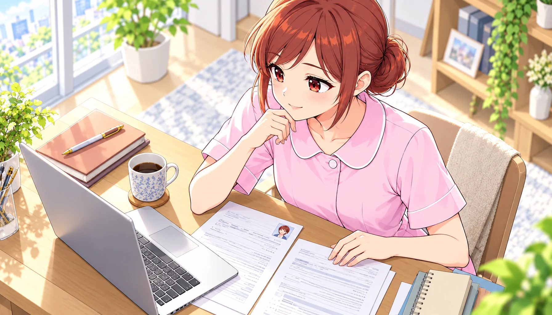 履歴書と面接での説明に違いがないか確認する看護師