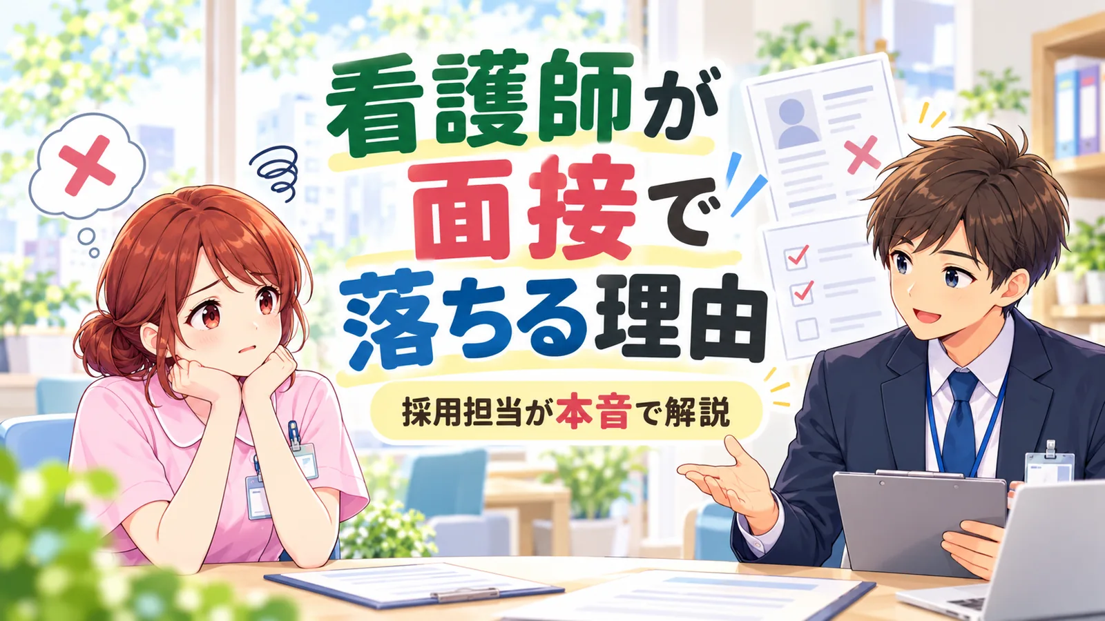 看護師が面接で落ちる理由は？採用担当が語る不採用の原因とサイン・対策