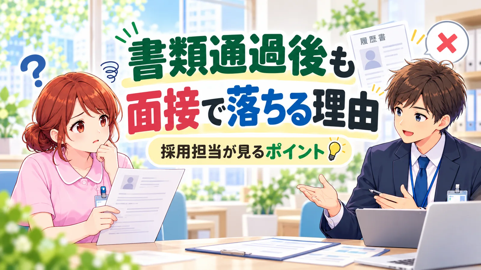 書類通過後も面接で落ちる理由