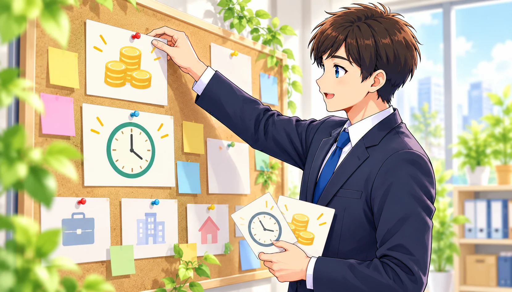 給与や通勤などの条件を並べて比較する採用担当