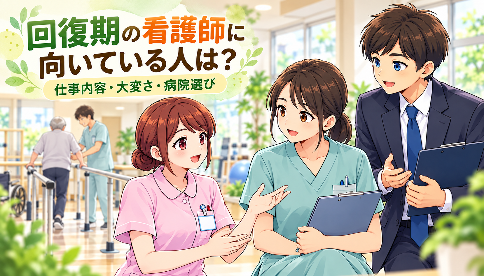 回復期の看護師に向いている人と仕事内容・大変さ・病院選び