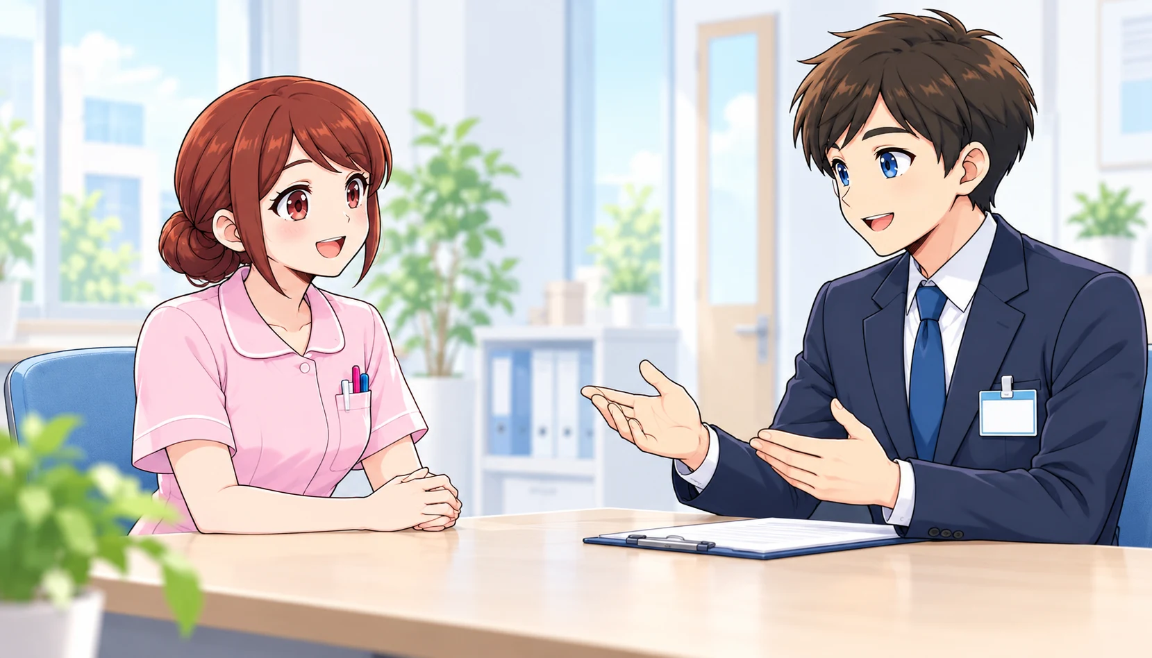 退職について総務・人事へ相談する看護師