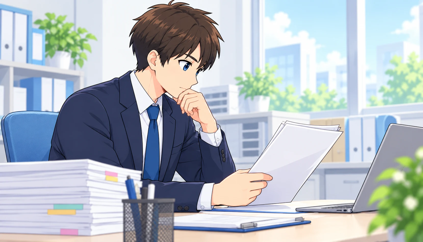 応募書類を読み採用を検討する担当者